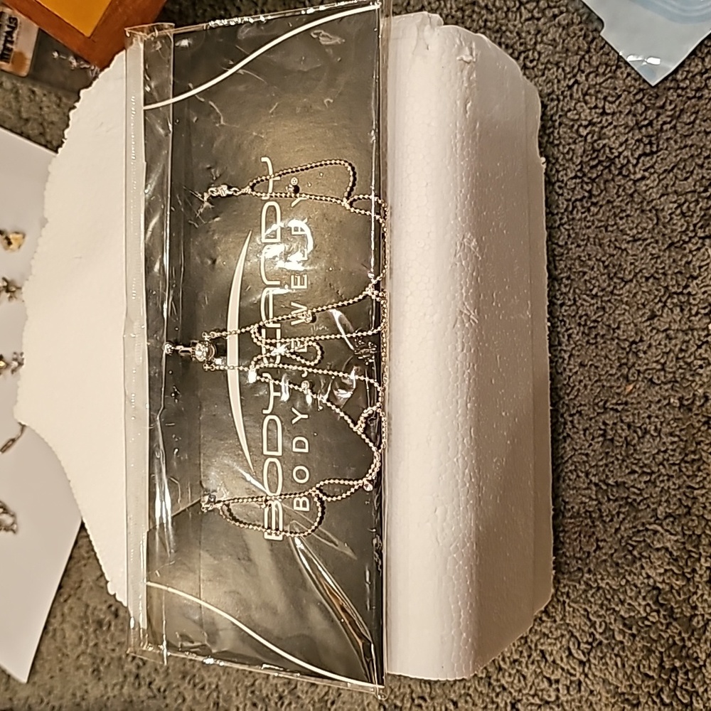 Dangle Belly Button Ring With Belly Chain And Gems - image 6